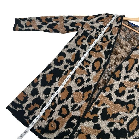 Apt. 9 leopard print coatigan open cardigan sweater size xxl - Picture 6 of 8